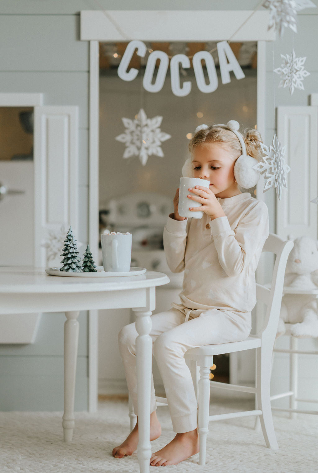 Cozy Winter Retreat- Snowy TREE Farm - Girls/Boys set