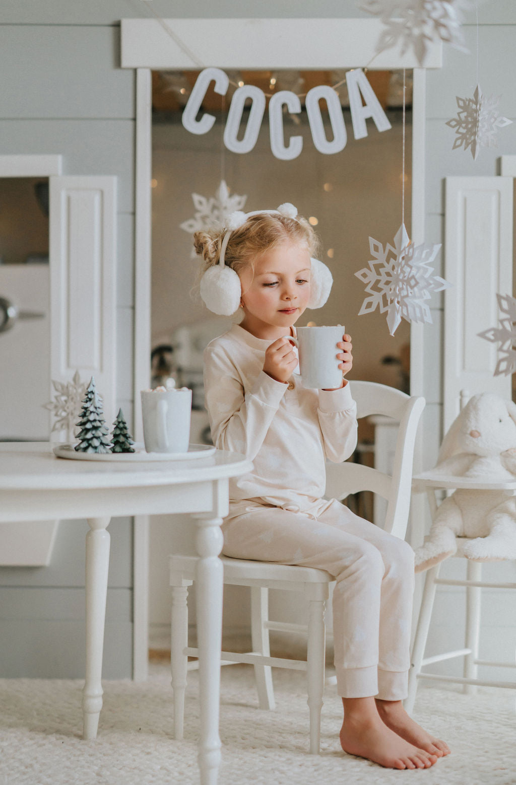 Cozy Winter Retreat- Snowy TREE Farm - Girls/Boys set