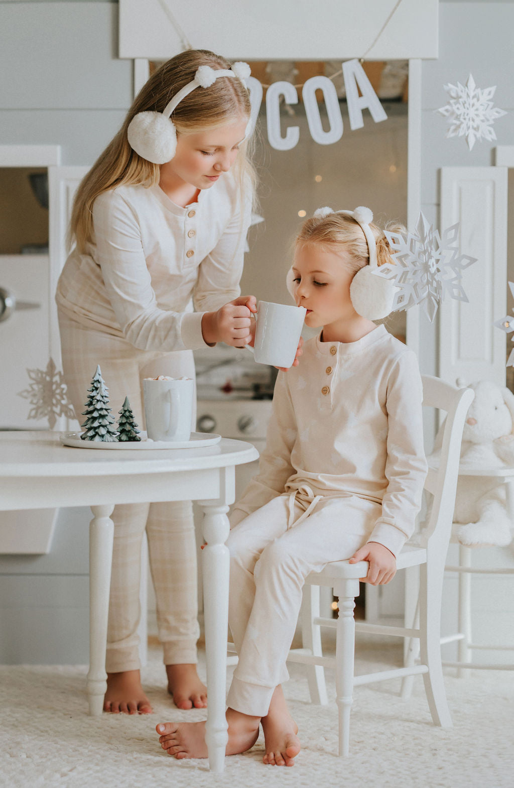 Cozy Winter Retreat- Sleigh ride PLAID - Girls/Boys set
