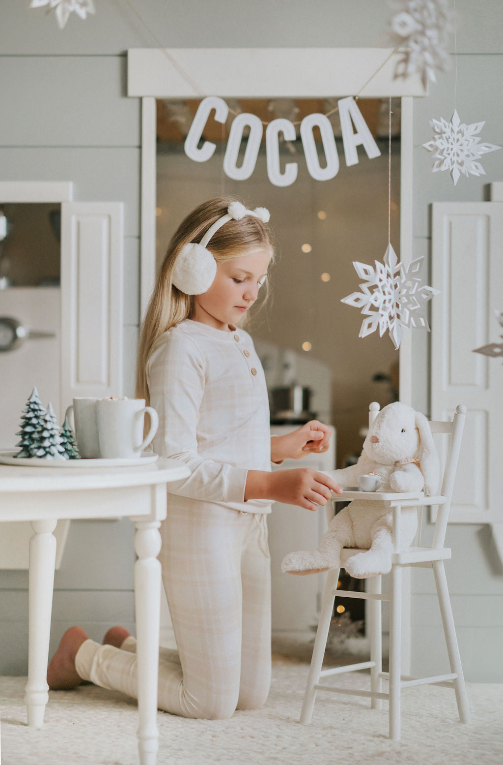 Cozy Winter Retreat- Sleigh ride PLAID - Girls/Boys set
