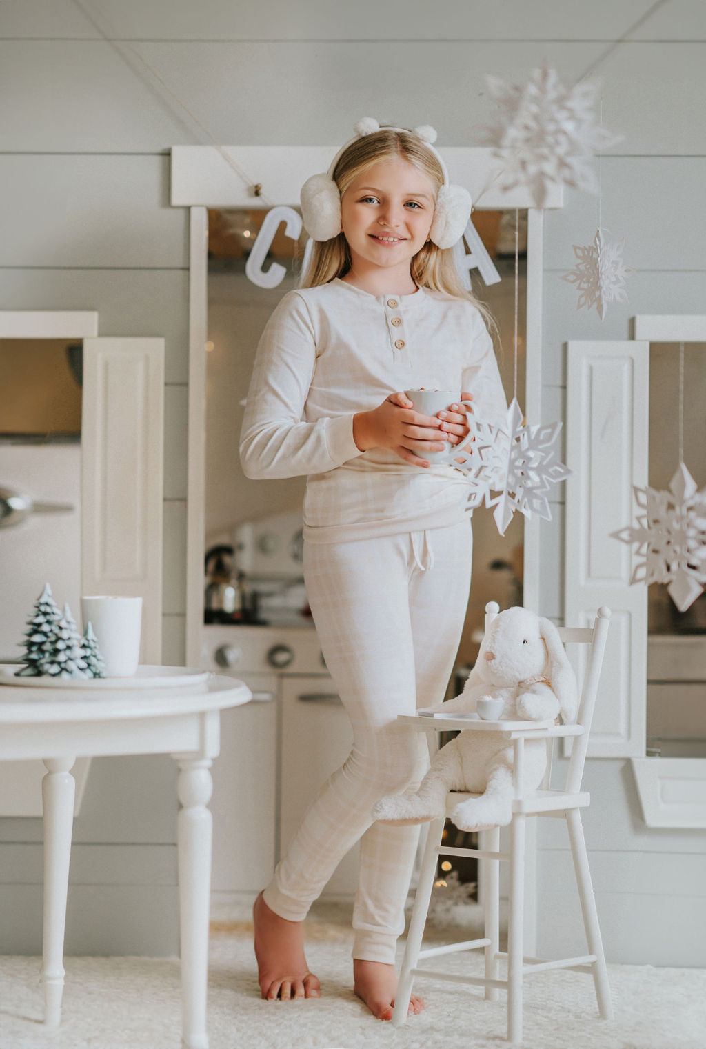 Cozy Winter Retreat- Sleigh ride PLAID - Girls/Boys set
