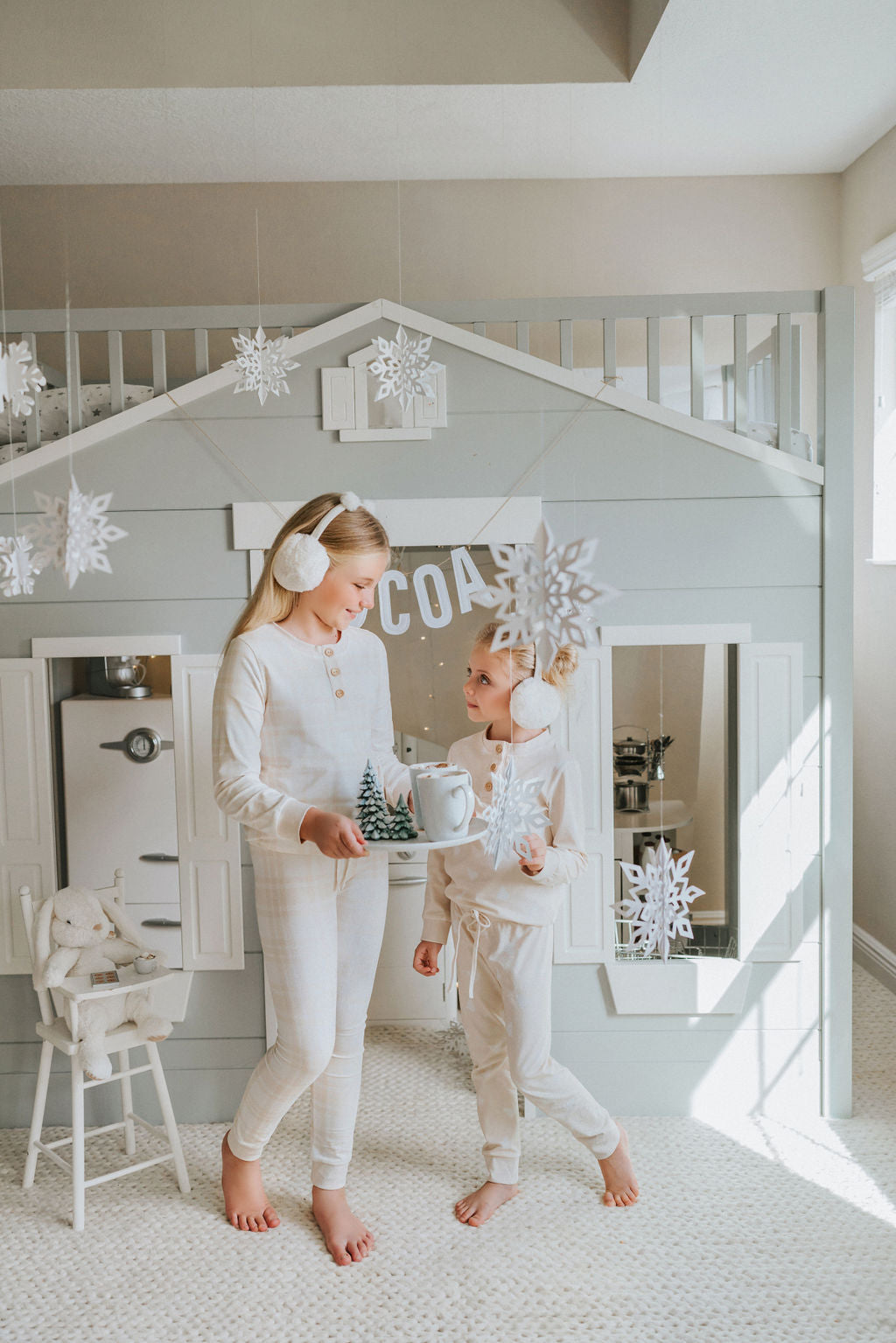 Cozy Winter Retreat- Sleigh ride PLAID - Girls/Boys set