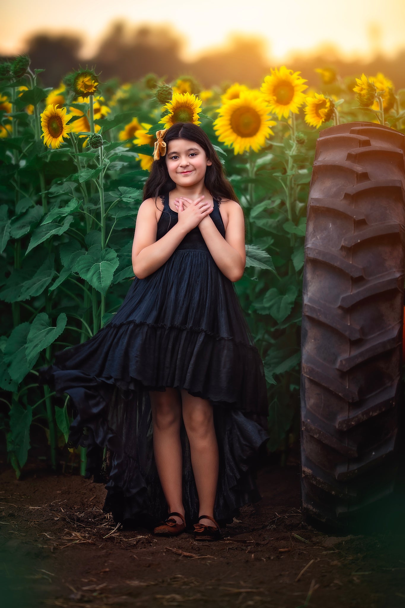 Midnight Masquerade Holiday Hi-Lo Dress