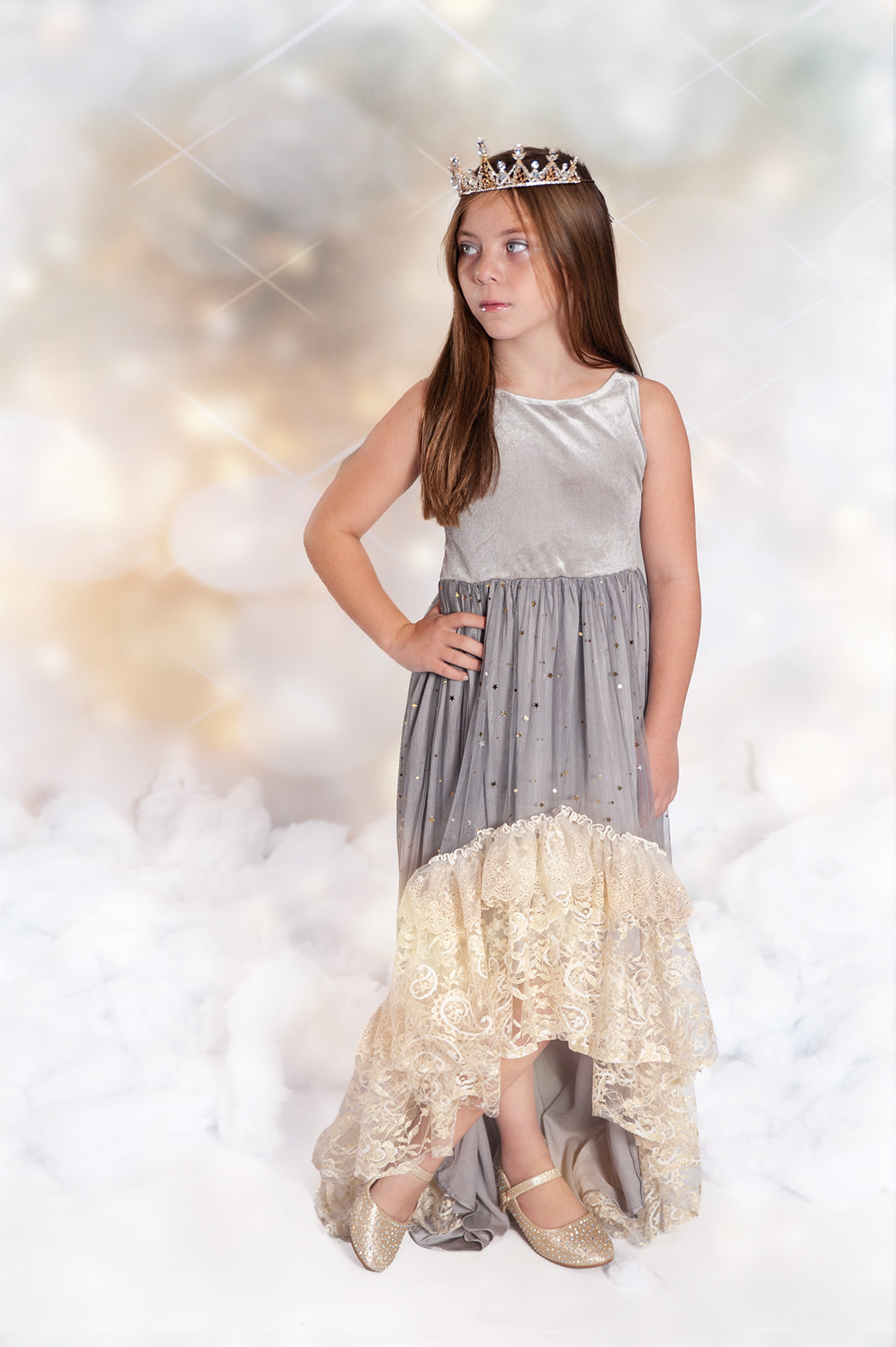 Silver Solstice Hi-Low Dress Maxi - PREORDER