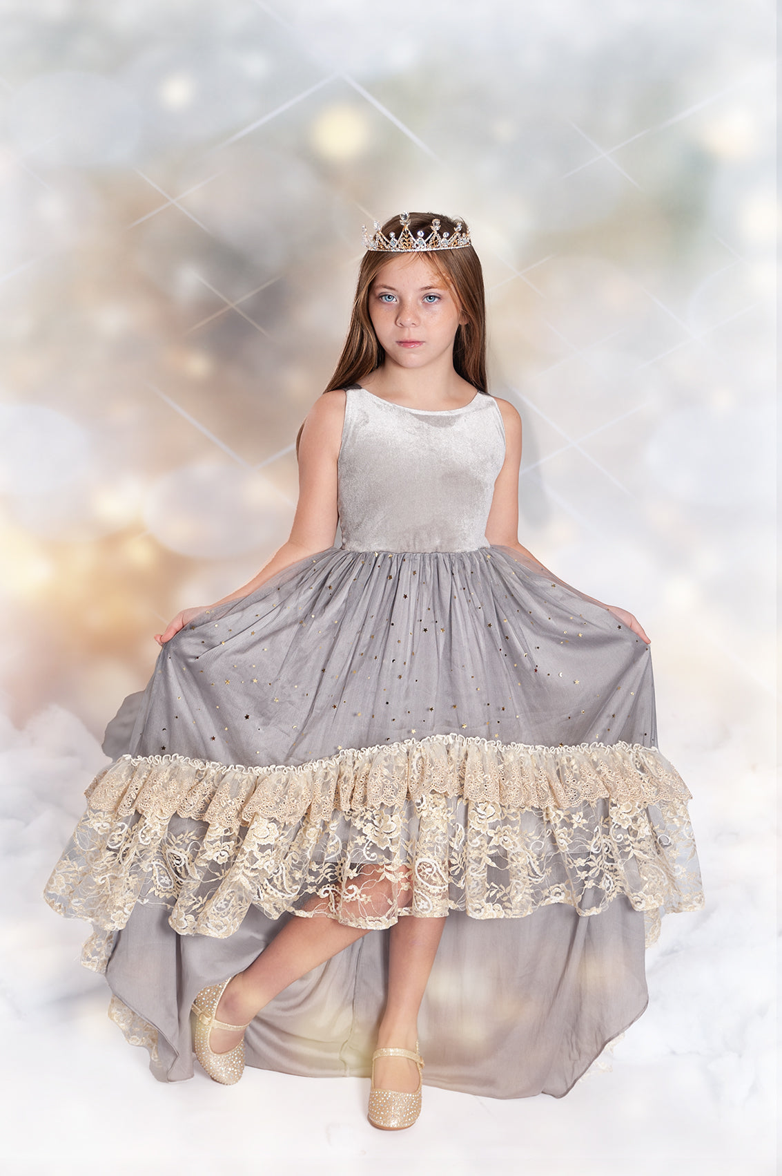 Silver Solstice Hi-Low Dress Maxi - PREORDER