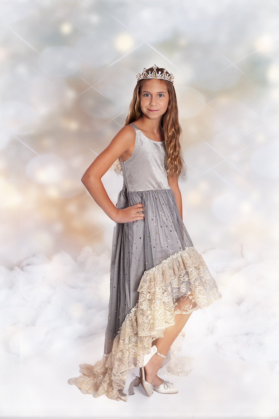 Silver Solstice Hi-Low Dress Maxi - PREORDER