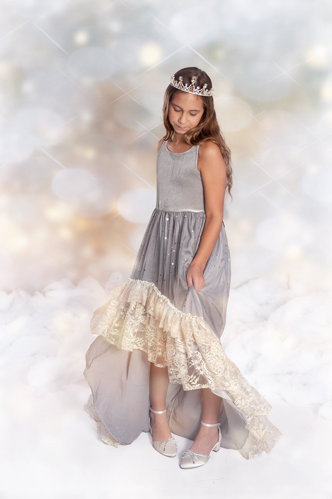 Silver Solstice Hi-Low Dress Maxi - PREORDER