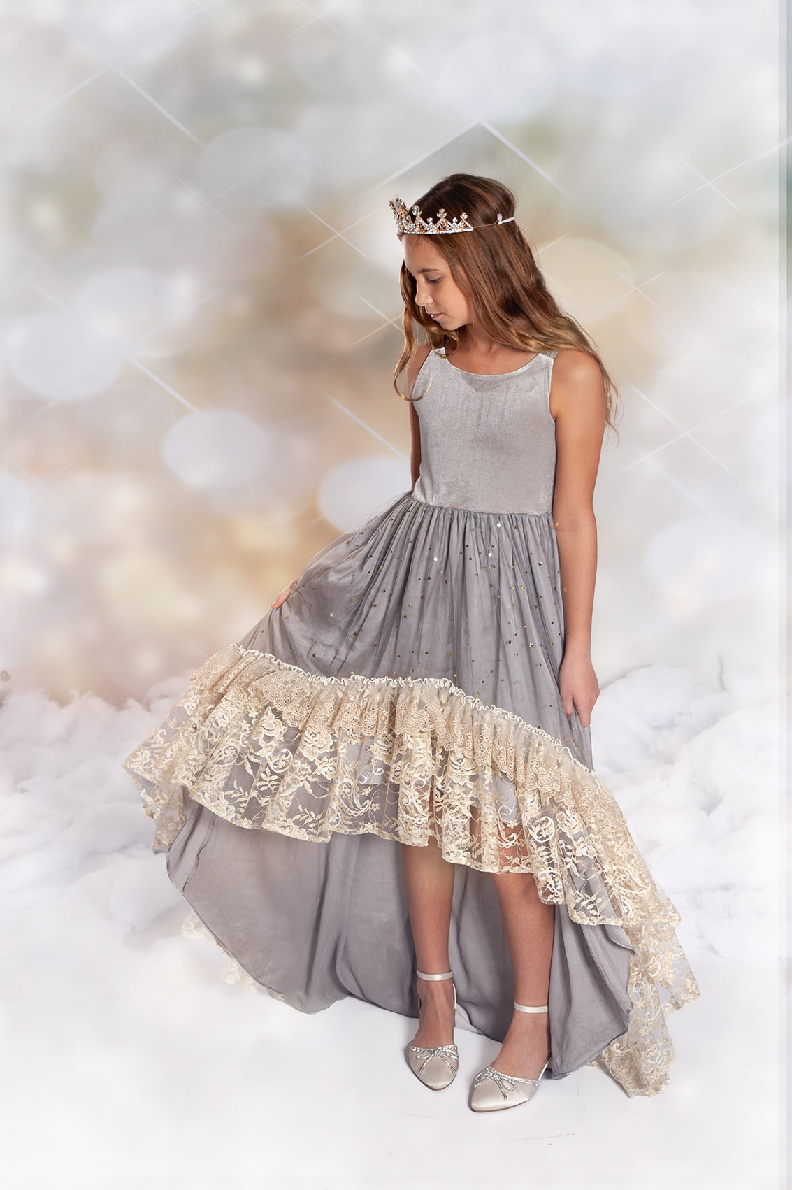 Silver Solstice Hi-Low Dress Maxi - PREORDER