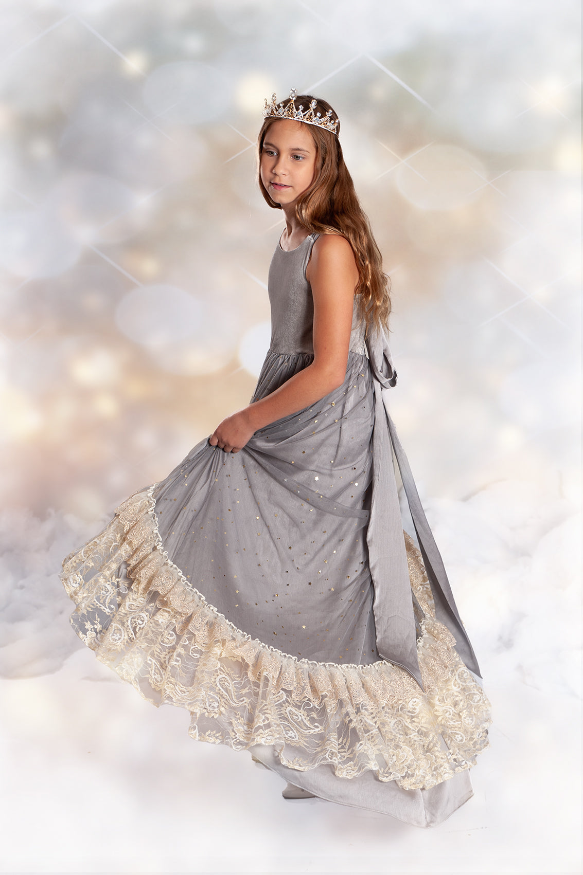 Silver Solstice Hi-Low Dress Maxi - PREORDER