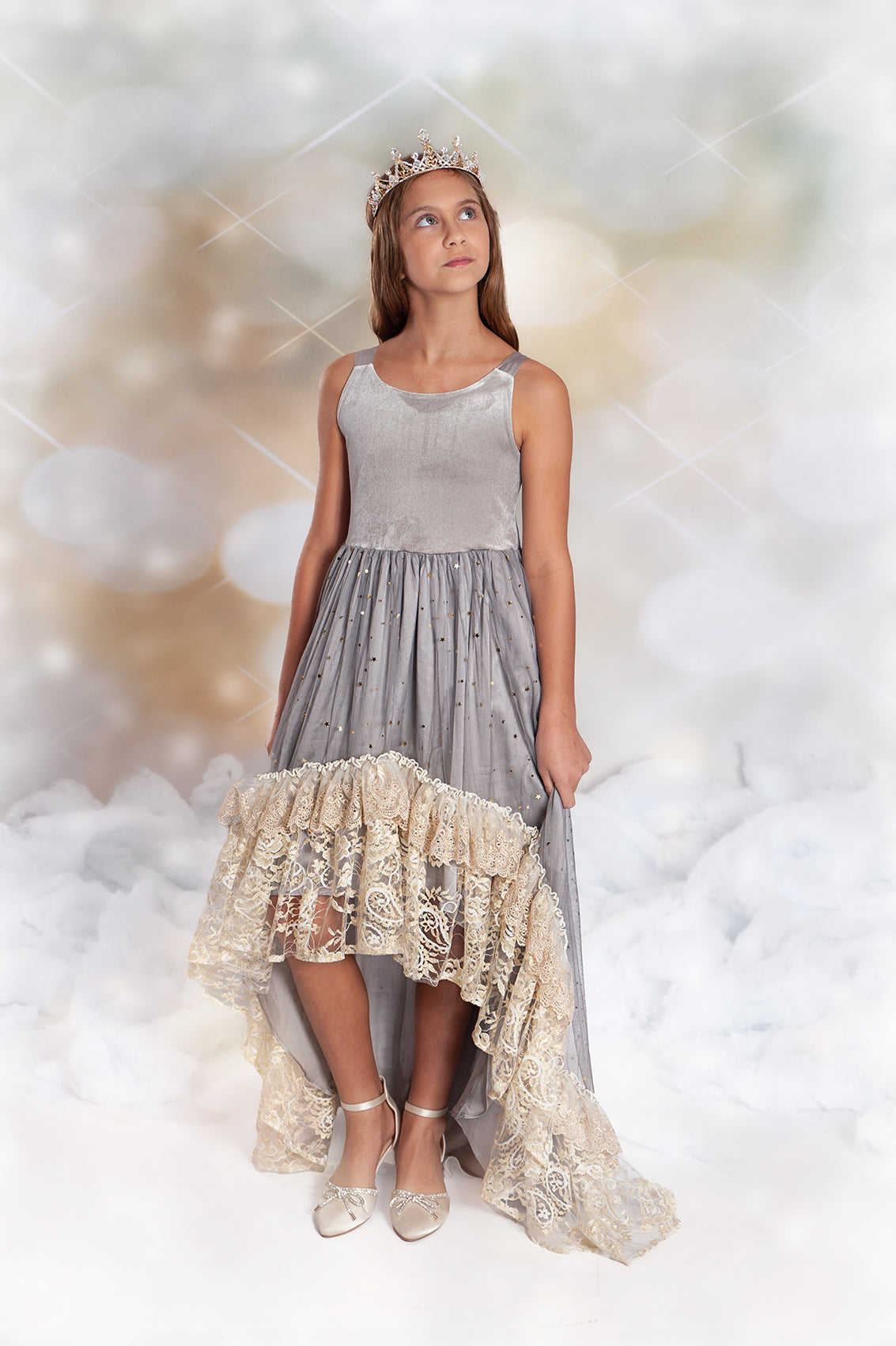 Silver Solstice Hi-Low Dress Maxi - PREORDER