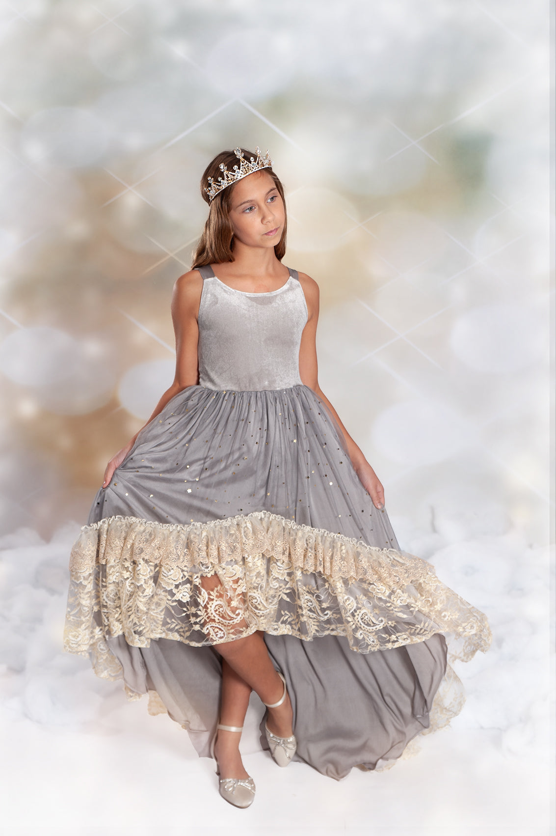 Silver Solstice Hi-Low Dress Maxi - PREORDER
