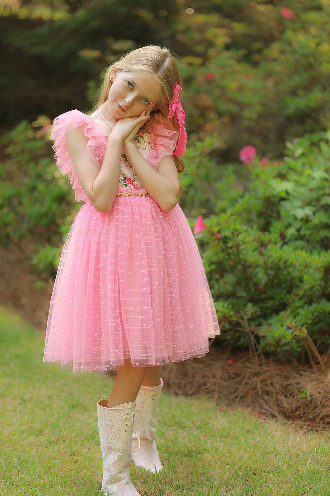 Millie's Cottage Rose Tulle Dress-READY TO SHIP