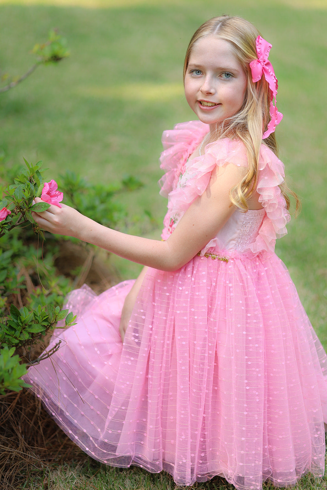 Millie's Cottage Rose Tulle Dress-READY TO SHIP