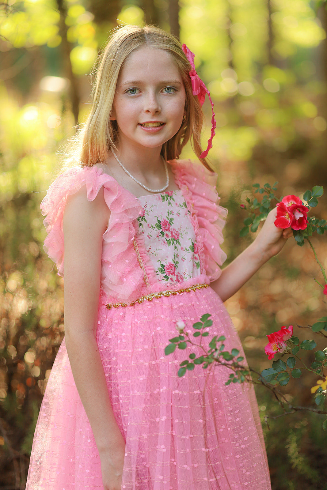 Millie's Cottage Rose Tulle Dress-READY TO SHIP