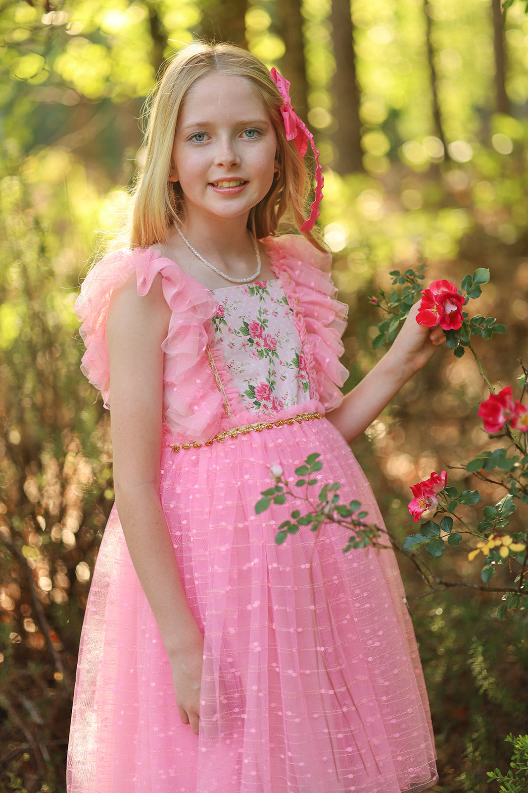 Millie's Cottage Rose Tulle Dress-READY TO SHIP