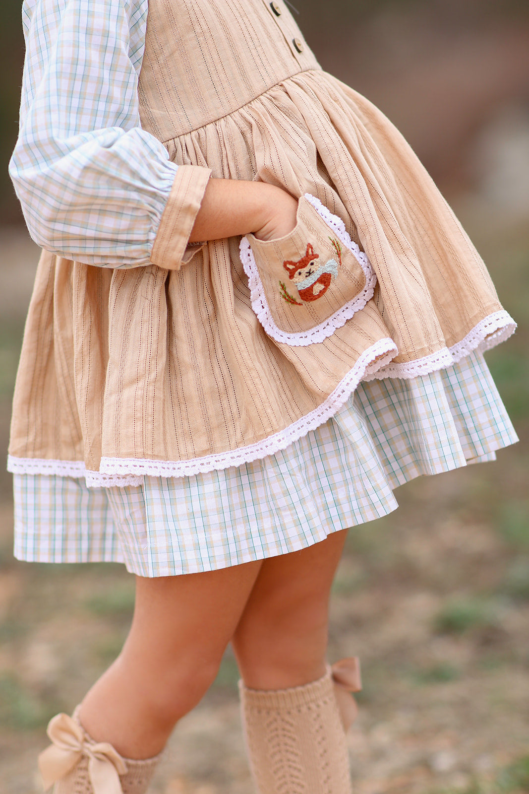 Little Fox Tales Apron Dress - PREORDER