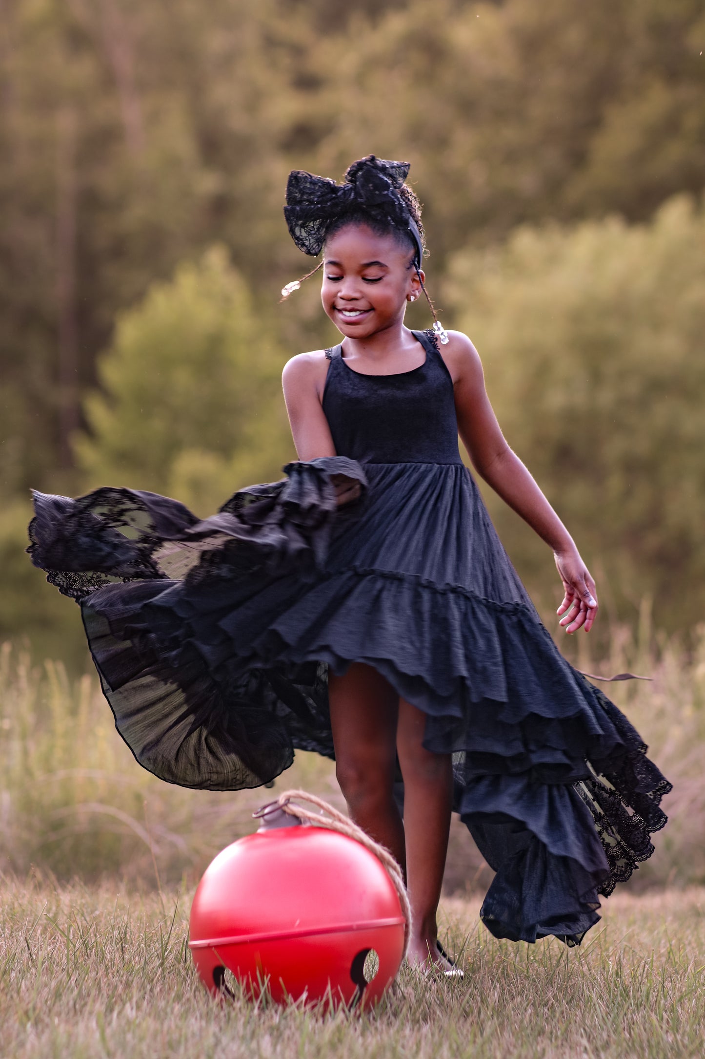 Midnight Masquerade Holiday Hi-Lo Dress