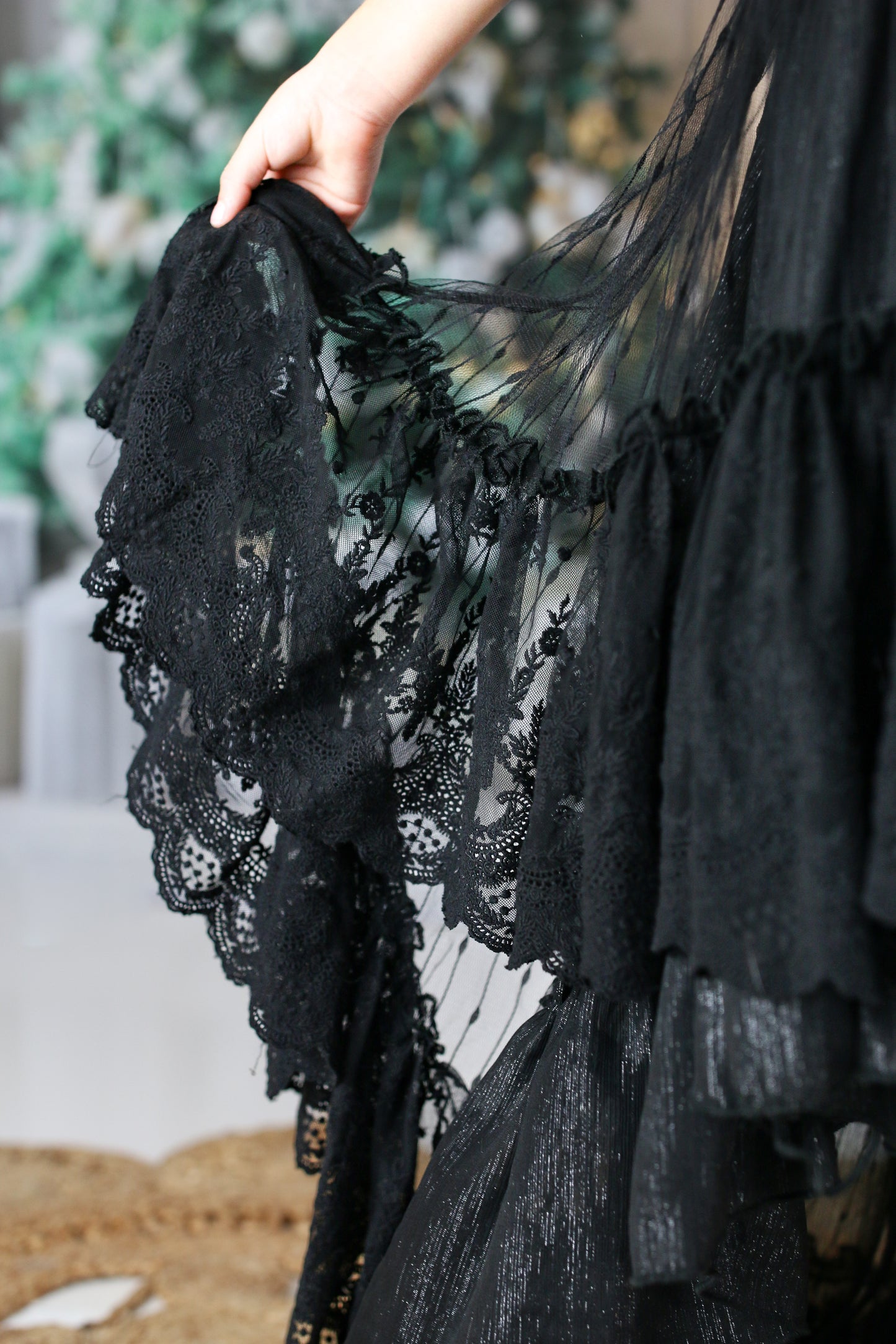 Midnight Masquerade Holiday Hi-Lo Dress