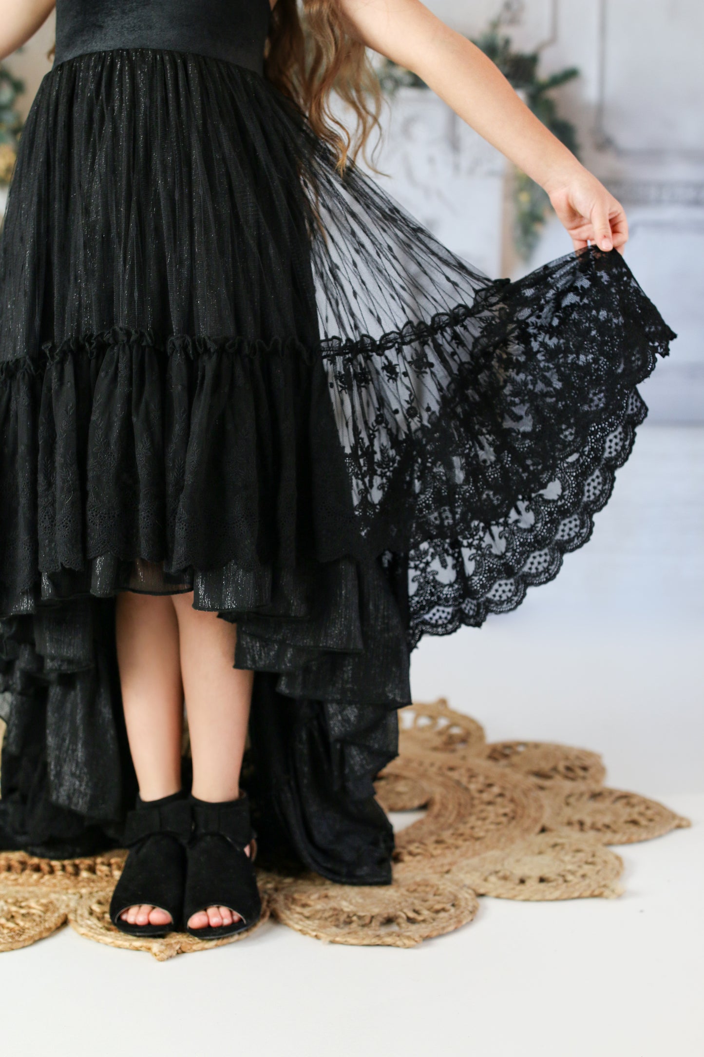 Midnight Masquerade Holiday Hi-Lo Dress