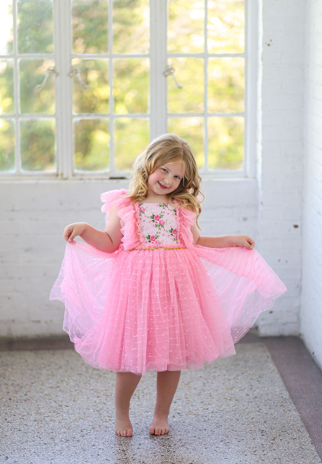 Millie's Cottage Rose Tulle Dress-READY TO SHIP
