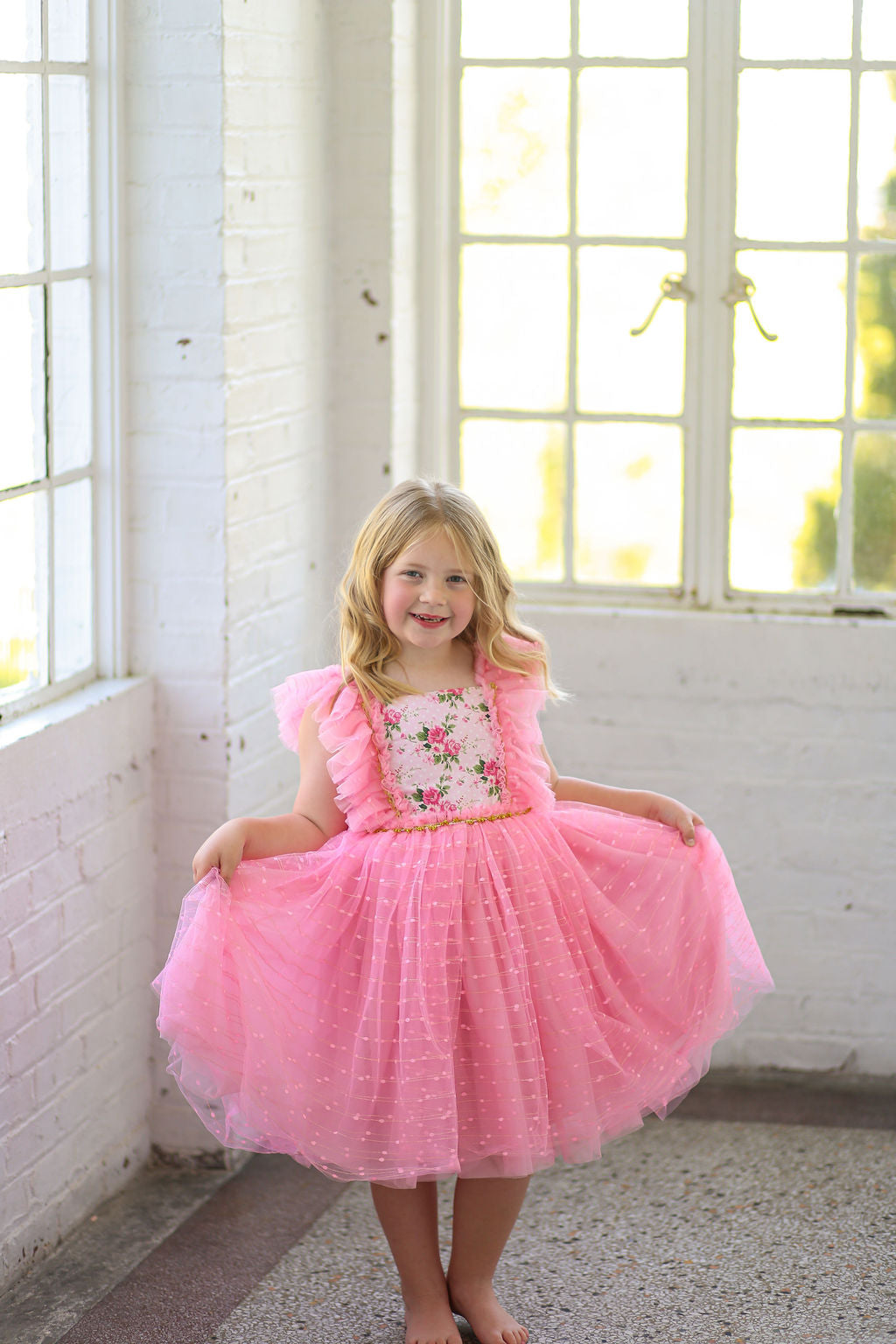 Millie's Cottage Rose Tulle Dress-READY TO SHIP