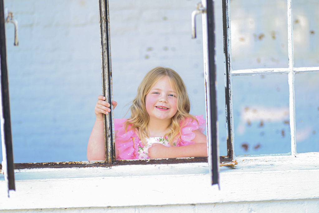 Millie's Cottage Rose Tulle Dress-READY TO SHIP
