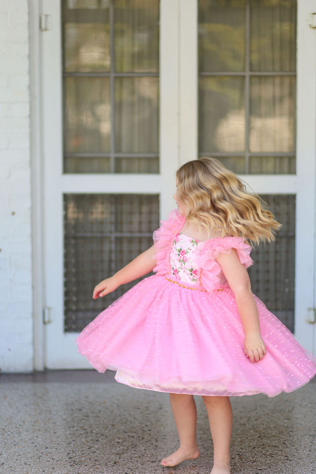 Millie's Cottage Rose Tulle Dress-READY TO SHIP