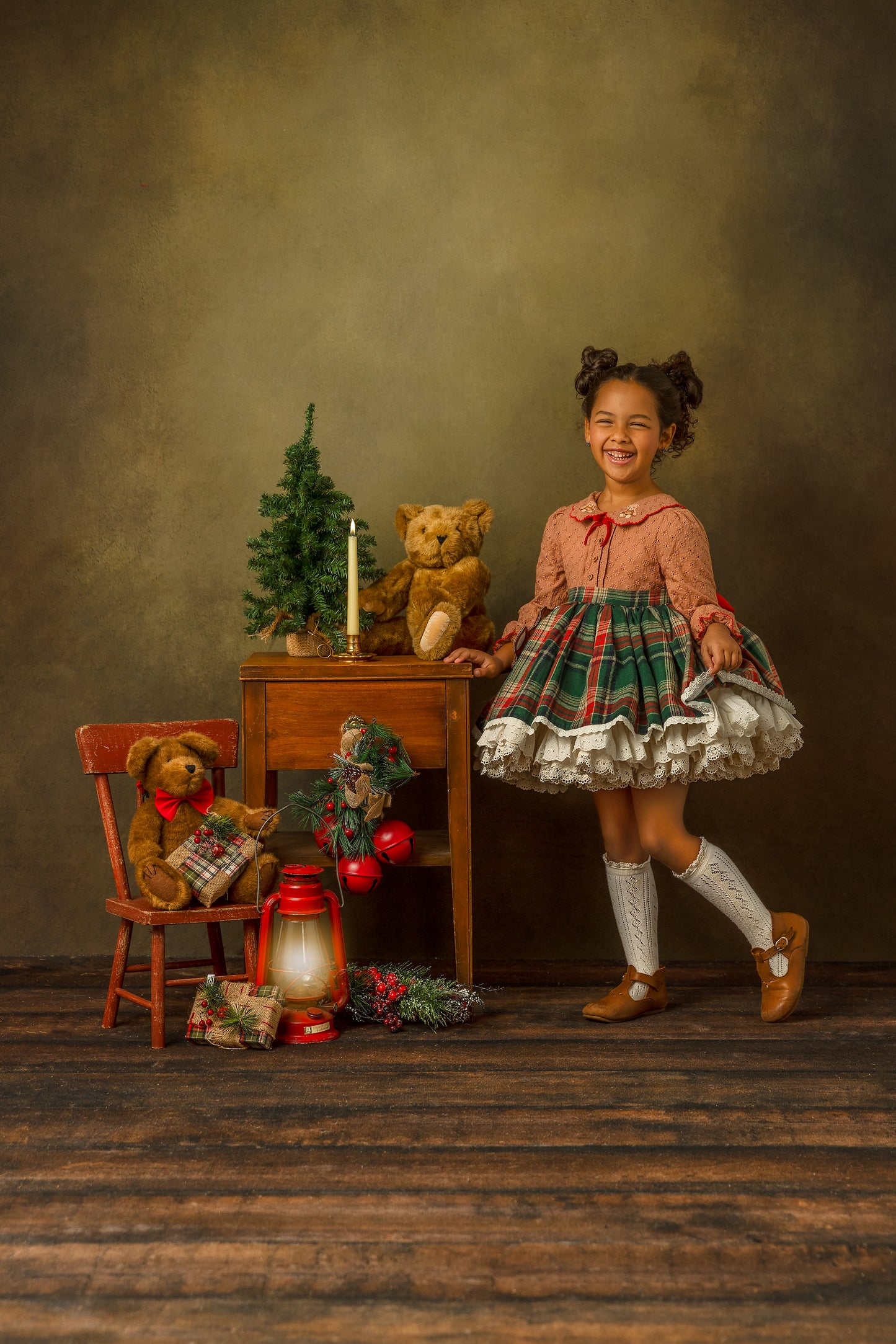 Teddy's Tartan Christmas Pettiskirt Dress - PREORDER