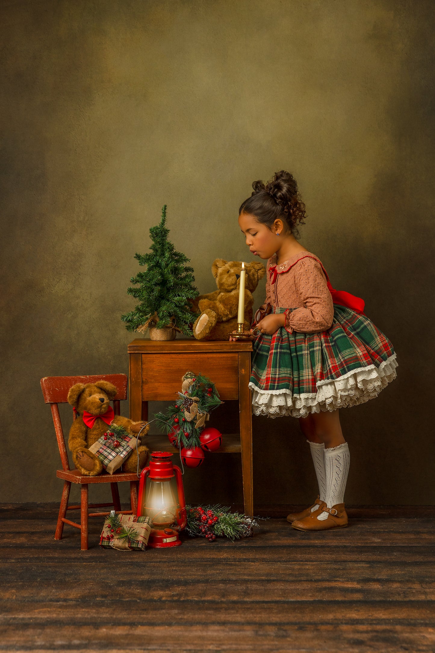 Teddy's Tartan Christmas Pettiskirt Dress - PREORDER