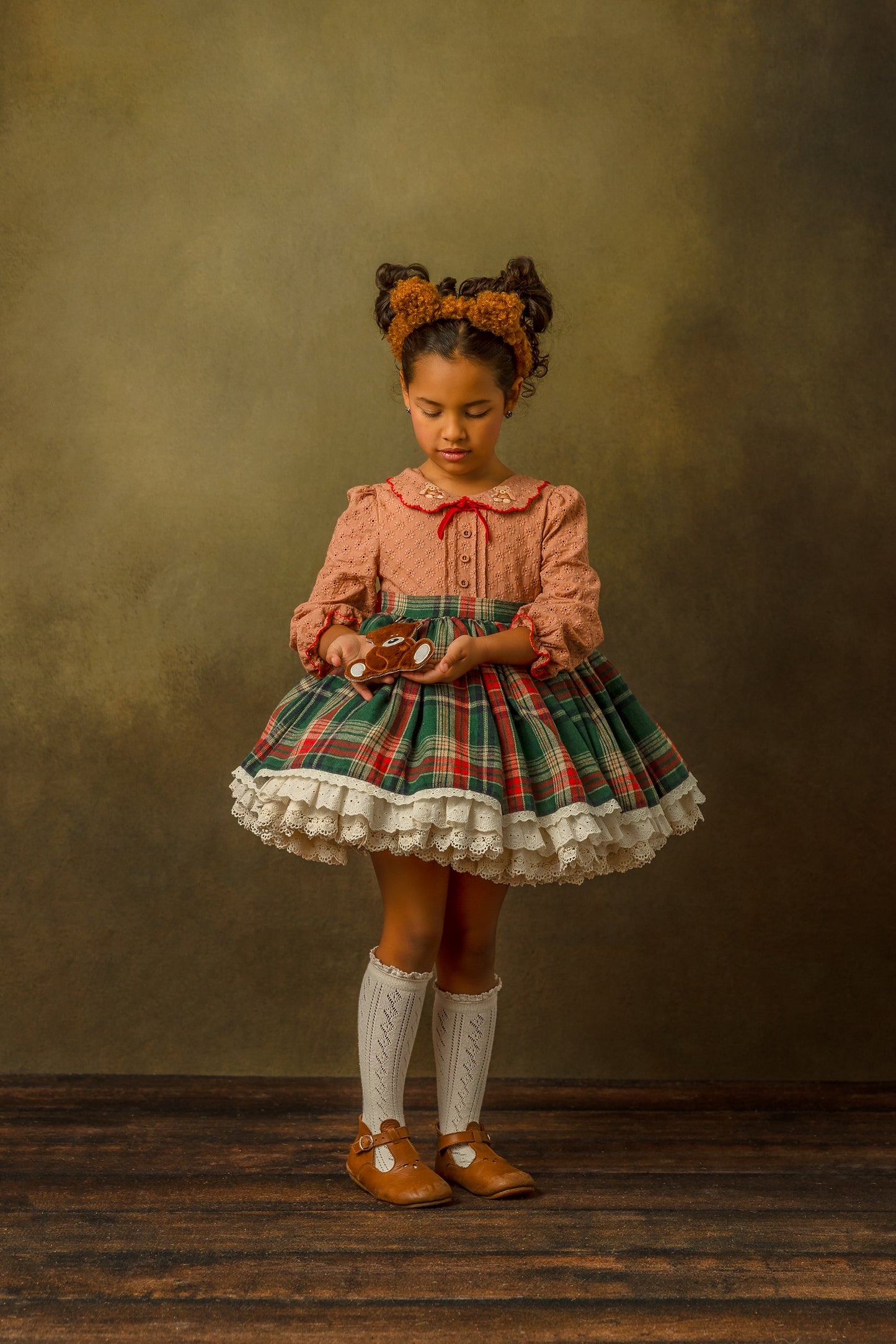 Teddy's Tartan Christmas Pettiskirt Dress - PREORDER