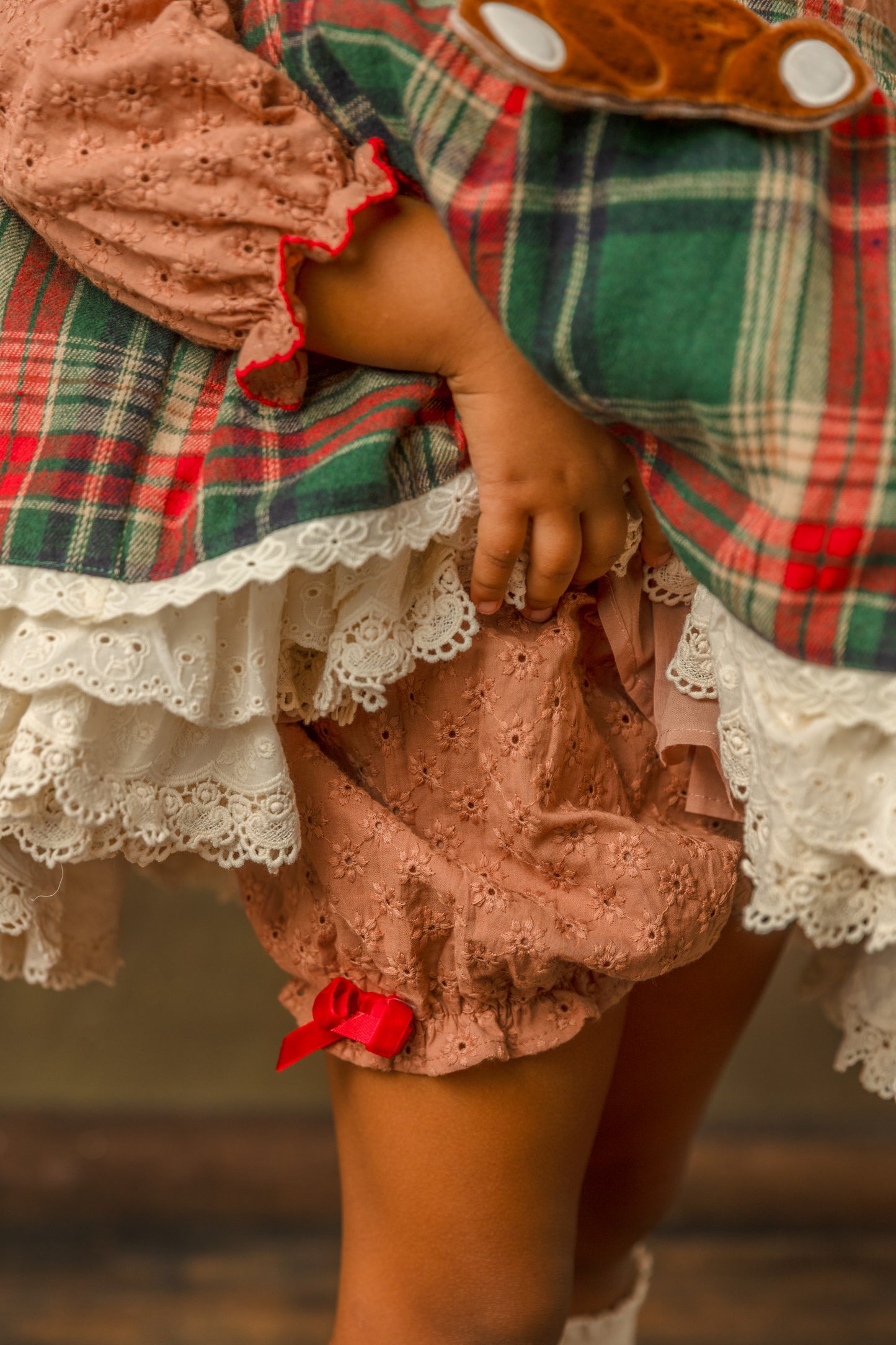 Teddy's Tartan Christmas Pettiskirt Dress - PREORDER