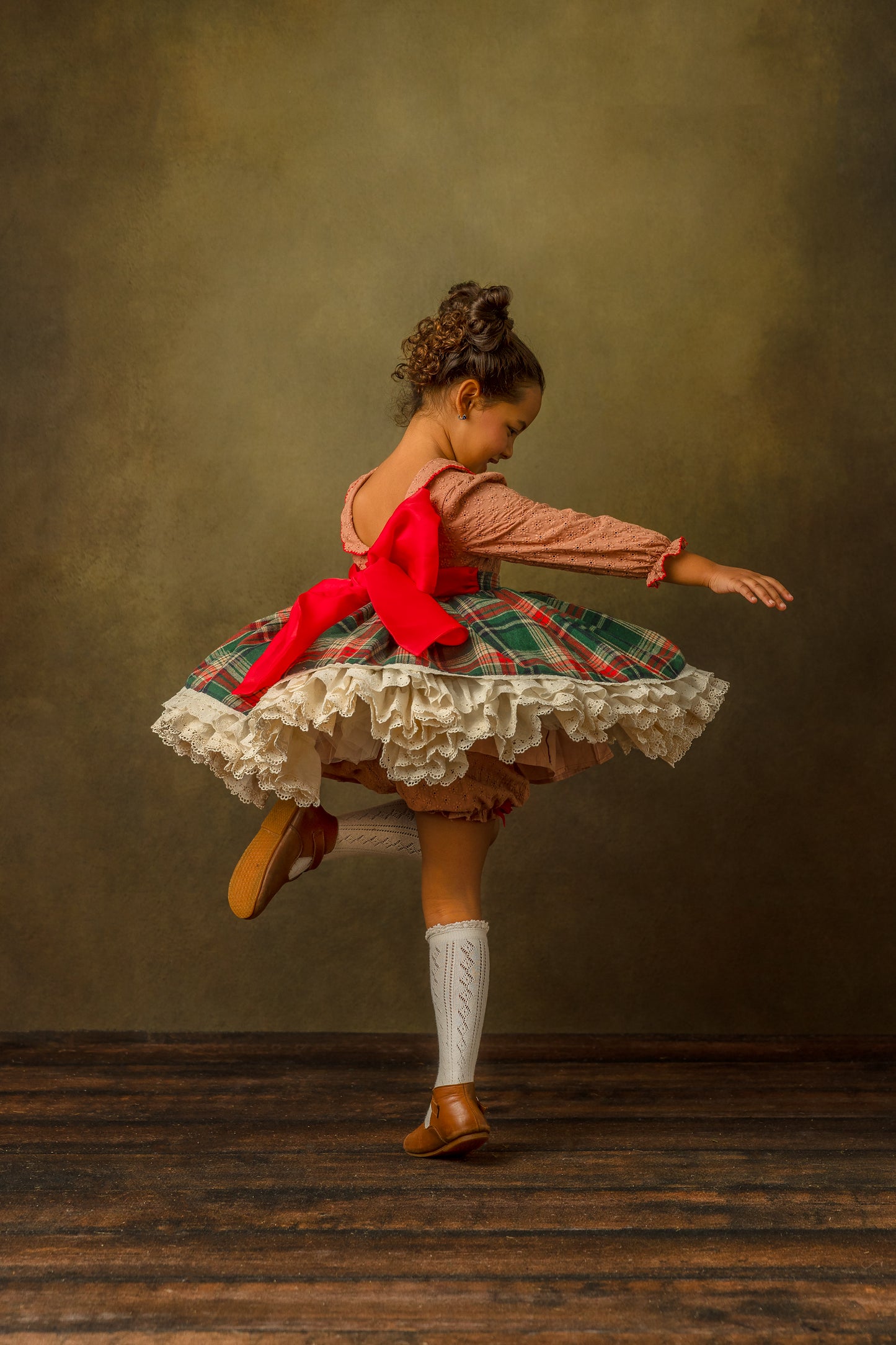 Teddy's Tartan Christmas Pettiskirt Dress - PREORDER