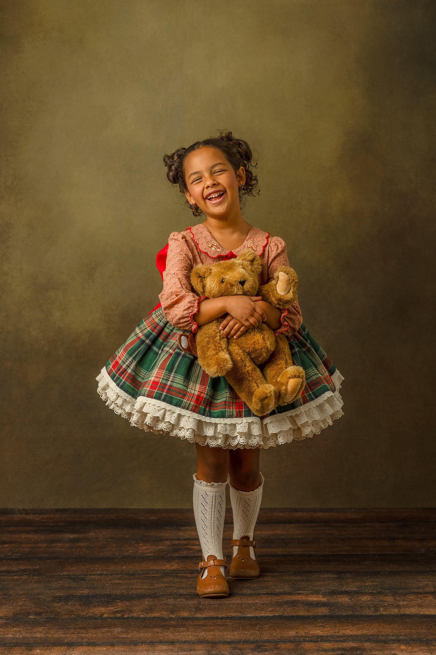 Teddy's Tartan Christmas Pettiskirt Dress - PREORDER
