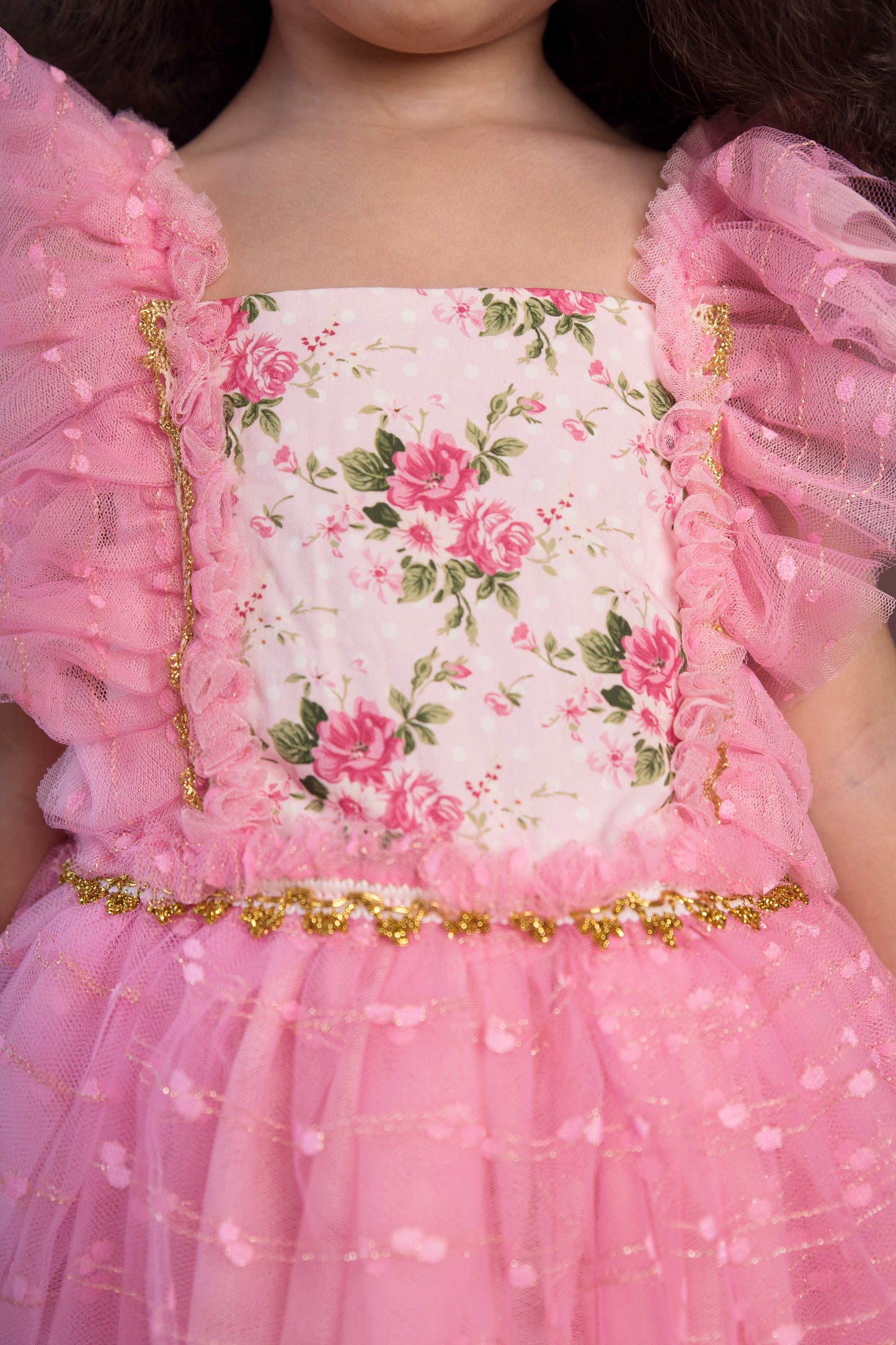 Millie's Cottage Rose Tulle Dress-READY TO SHIP