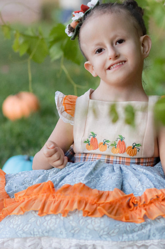 Rosie's Autumn Aestetic vintage lace petiskirt dress - READY TO SHIP