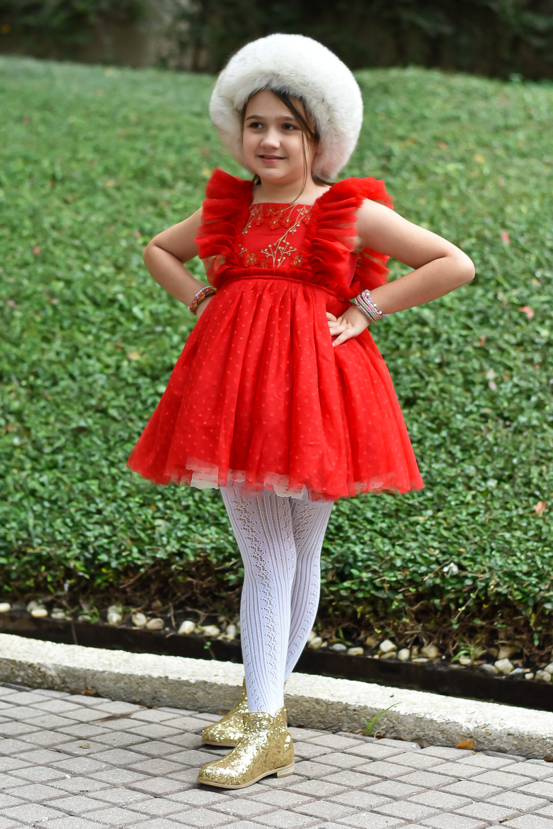 Millie's Primrose in Red - READY TO SHIP
