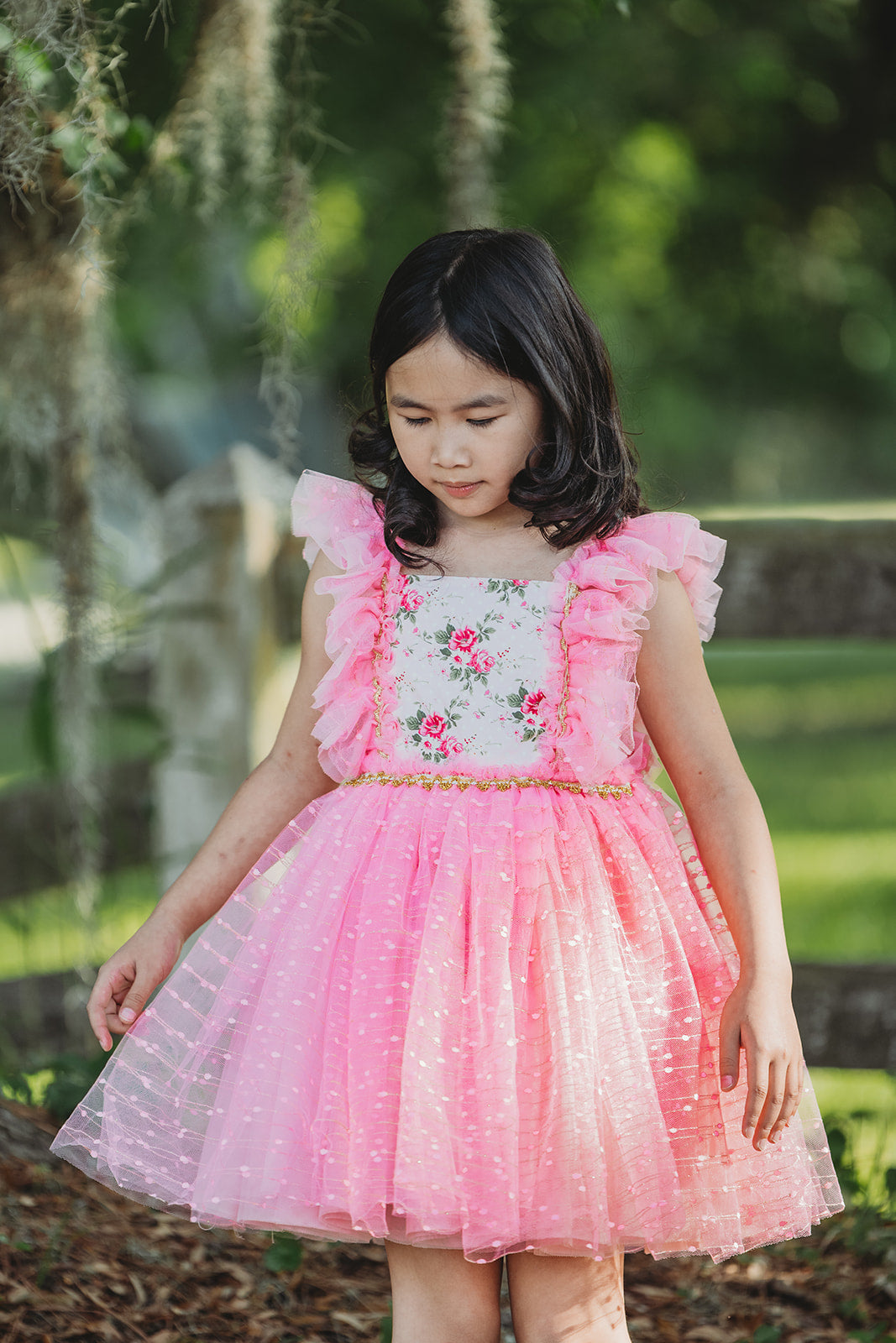 Millie's Cottage Rose Tulle Dress-READY TO SHIP