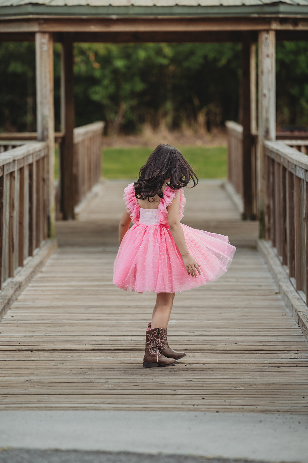 Millie's Cottage Rose Tulle Dress-READY TO SHIP