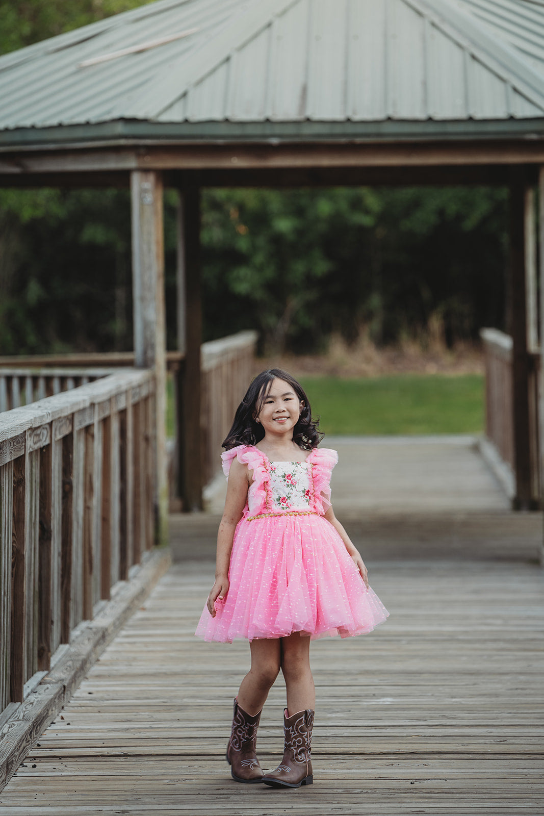 Millie's Cottage Rose Tulle Dress-READY TO SHIP
