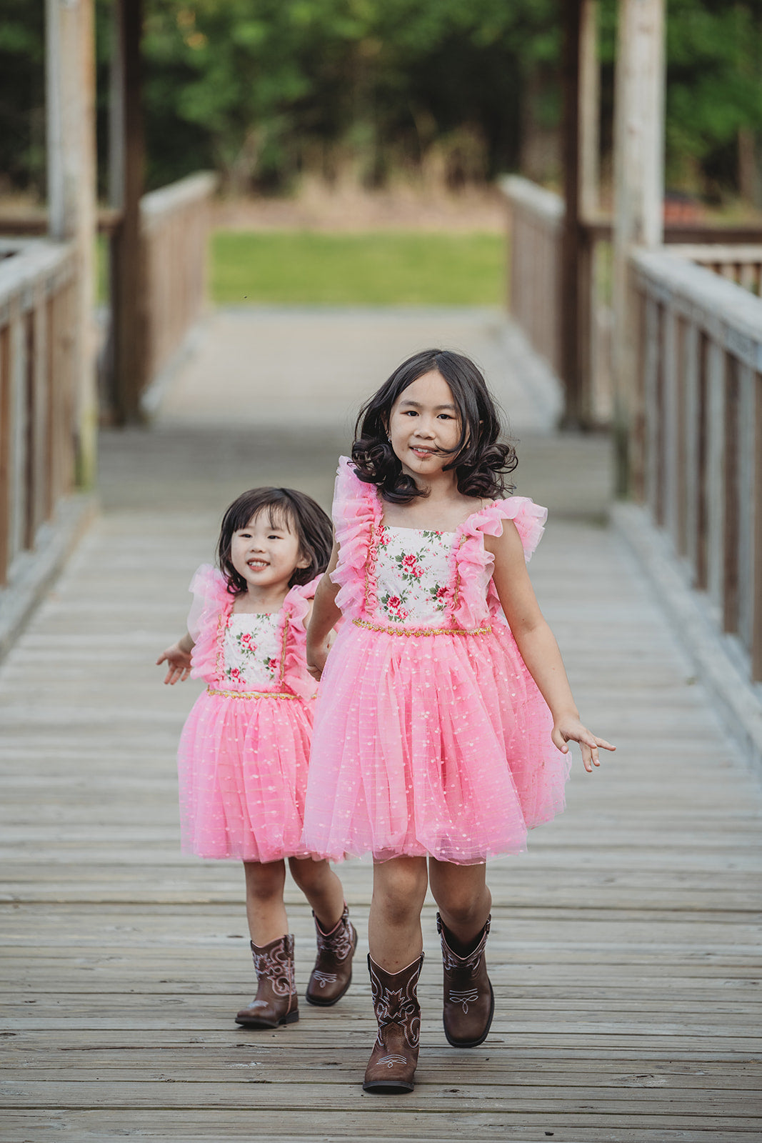 Millie's Cottage Rose Tulle Dress-READY TO SHIP