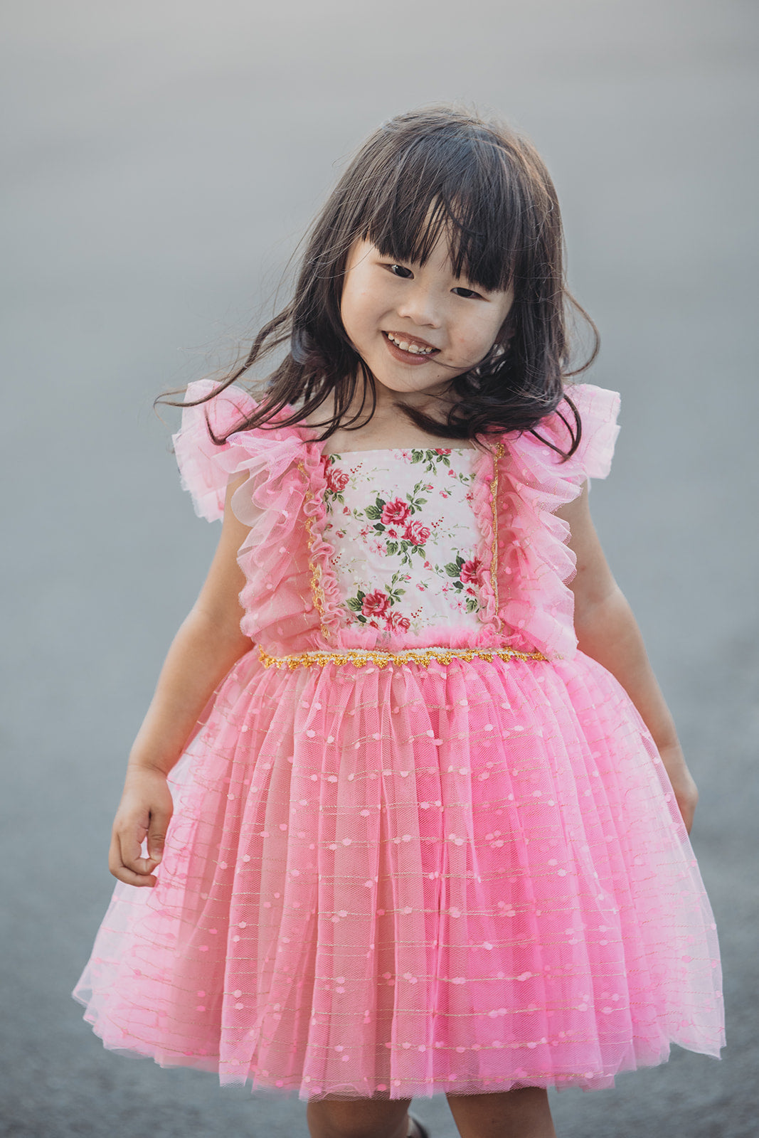 Millie's Cottage Rose Tulle Dress-READY TO SHIP