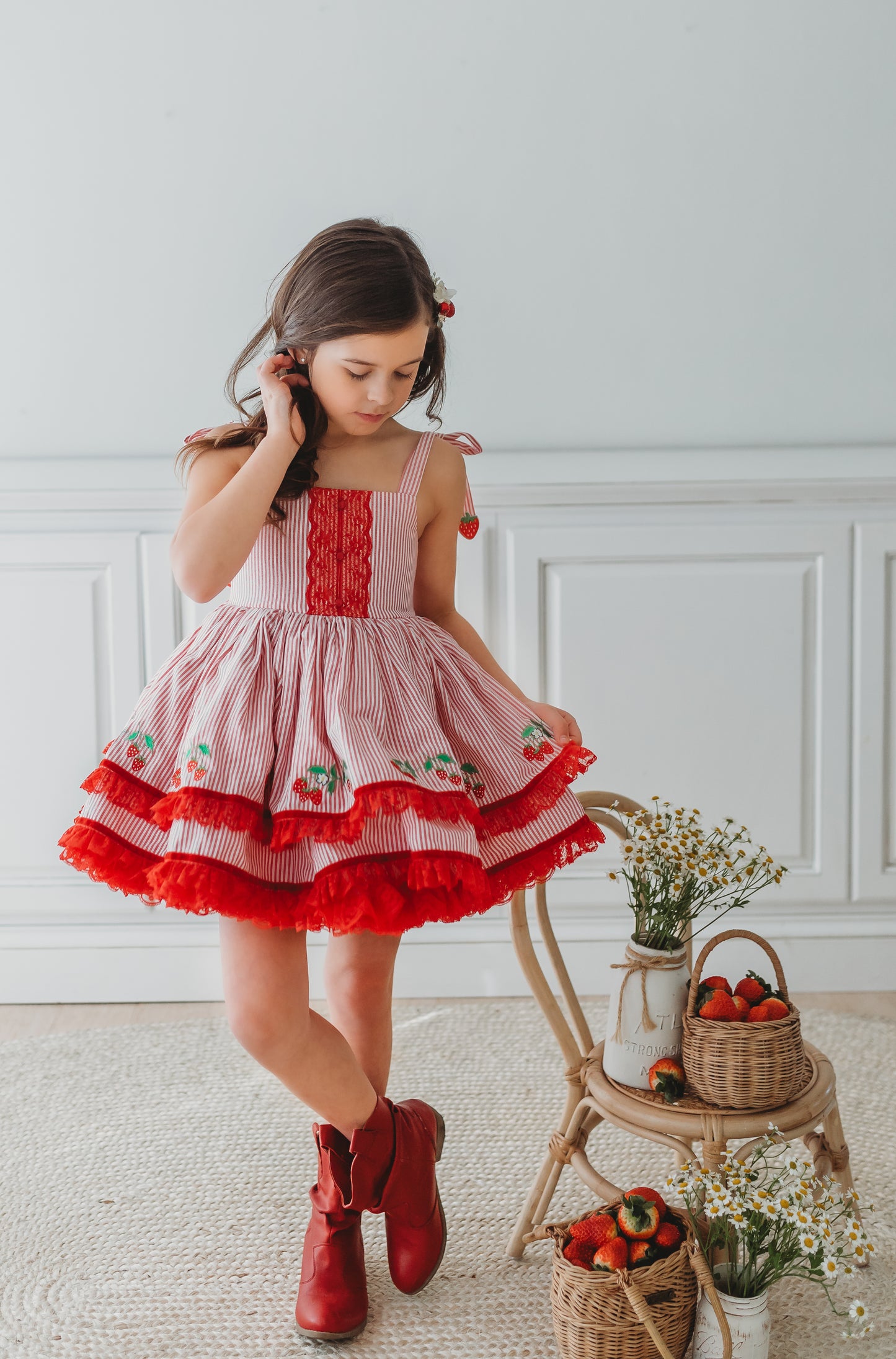 Sunkissed Strawberry Pettiskirt Dress - PREORDER