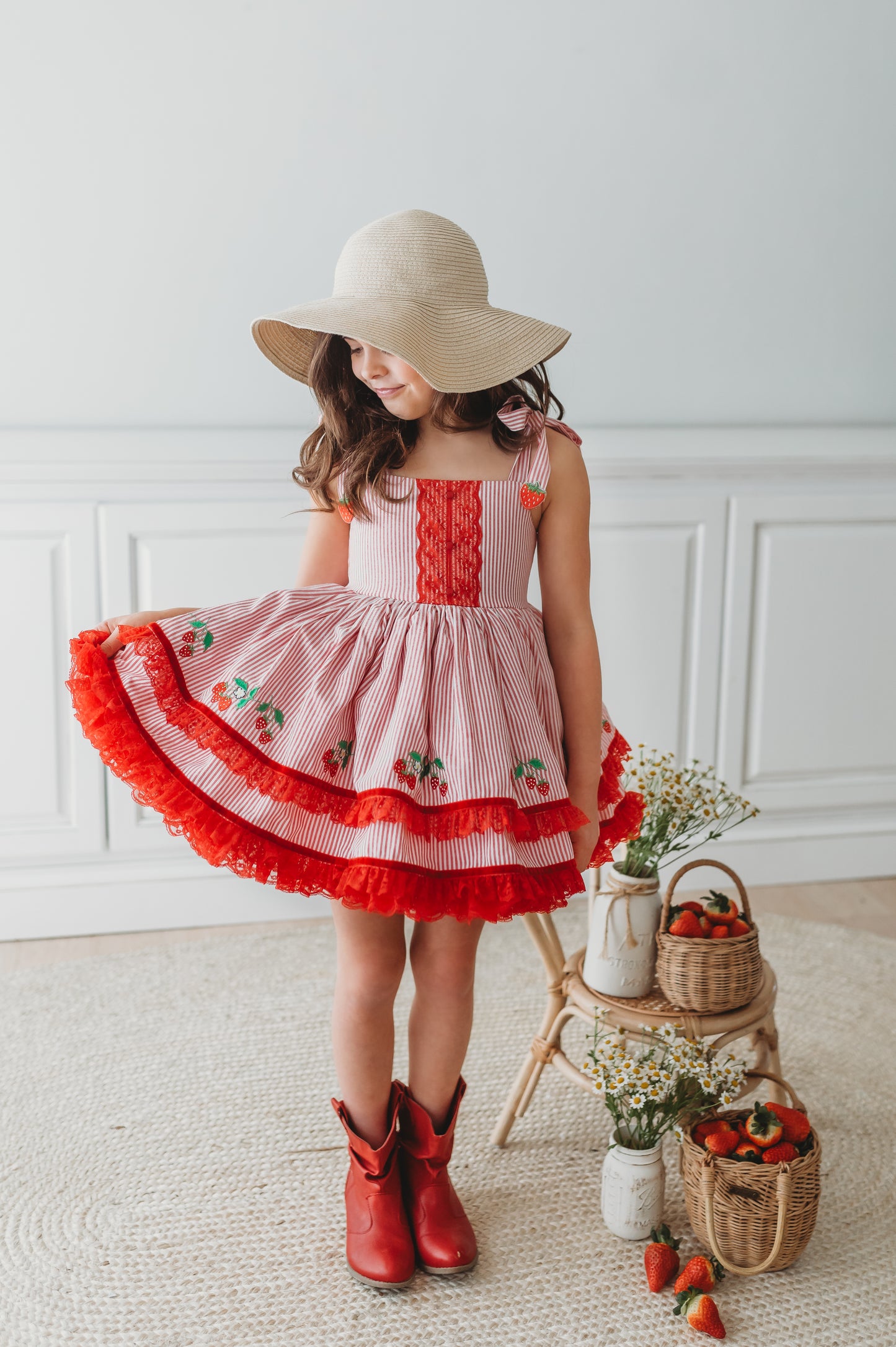 Sunkissed Strawberry Pettiskirt Dress - PREORDER