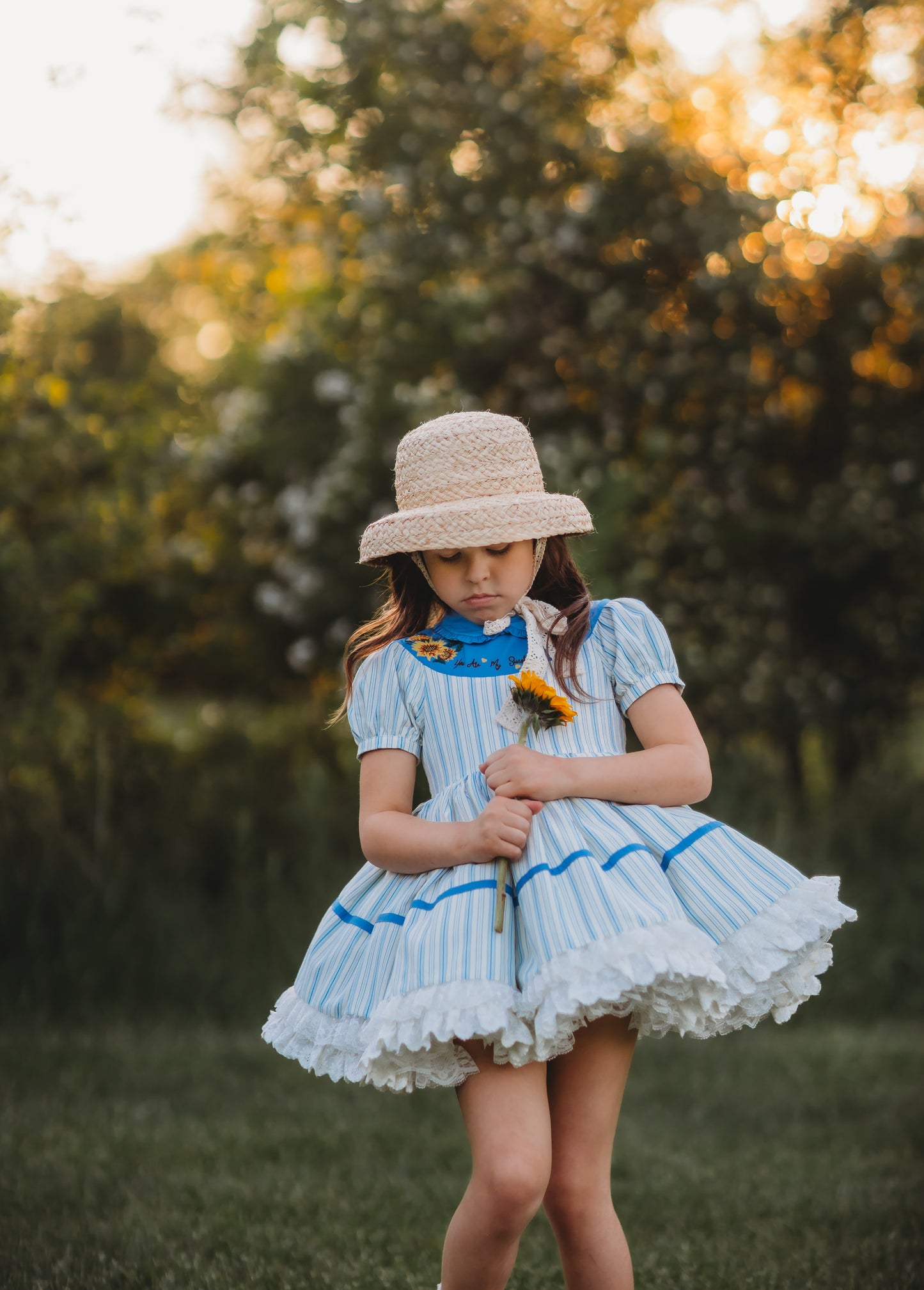 You Are My Sunshine Pettiskirt Dress and Blooms - READY TO SHIP