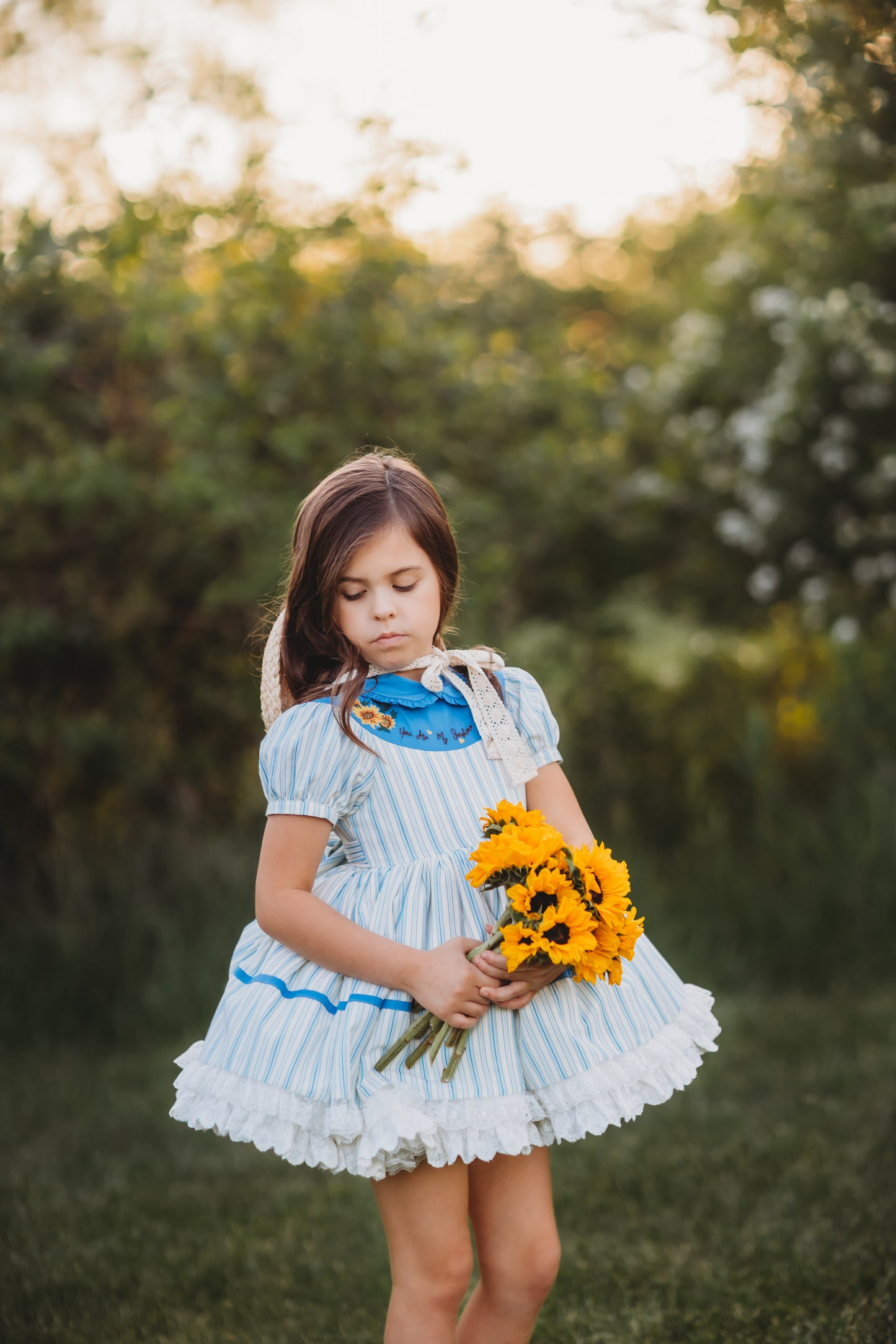 You Are My Sunshine Pettiskirt Dress and Blooms - READY TO SHIP