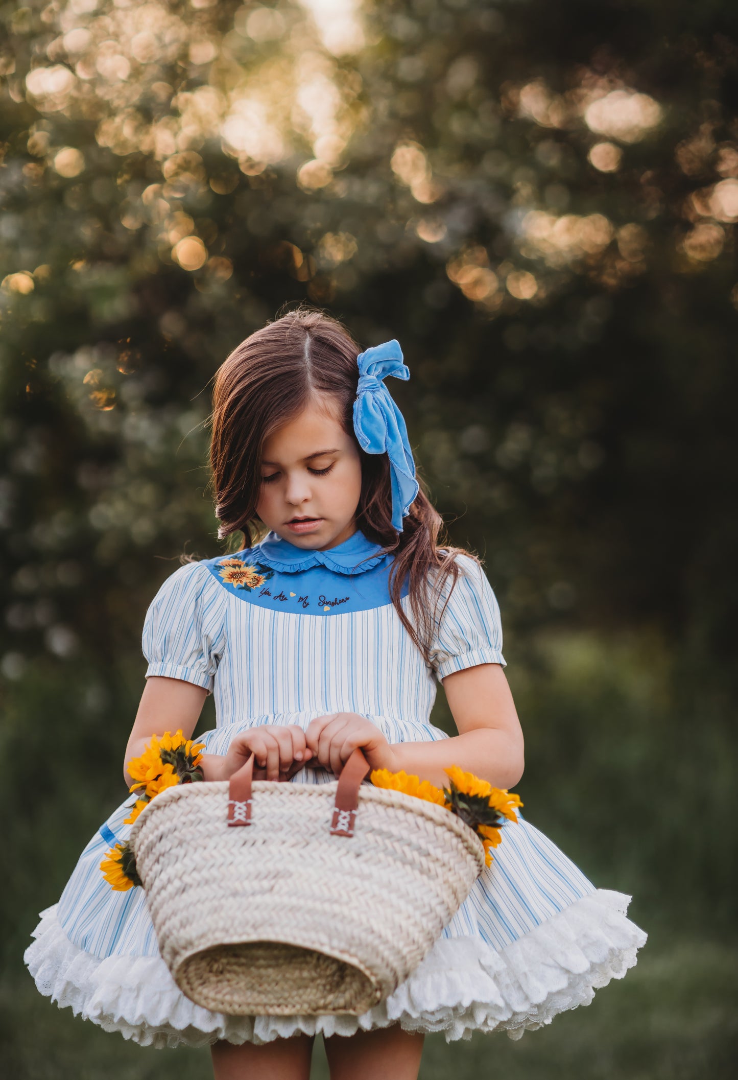 You Are My Sunshine Pettiskirt Dress and Blooms - READY TO SHIP