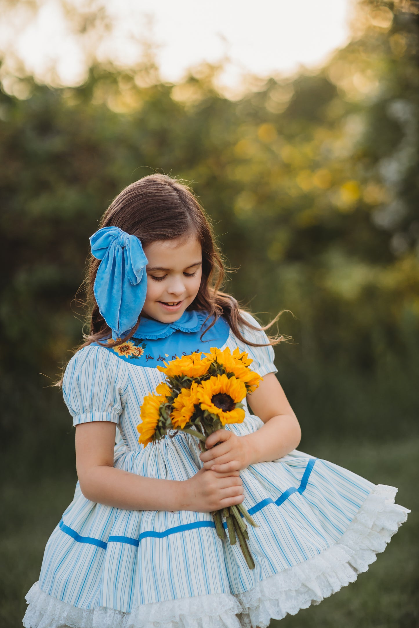 You Are My Sunshine Pettiskirt Dress and Blooms - READY TO SHIP