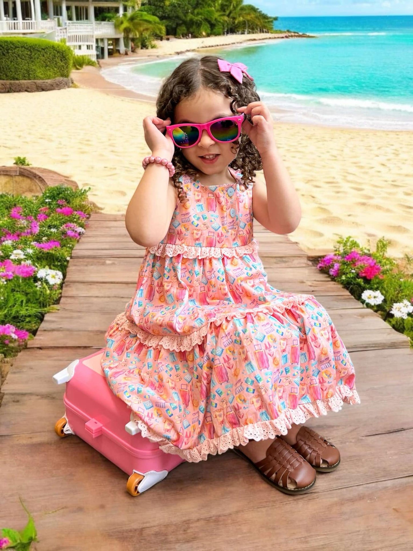 Passport to Play Cotton Knit Dress - PREORDER