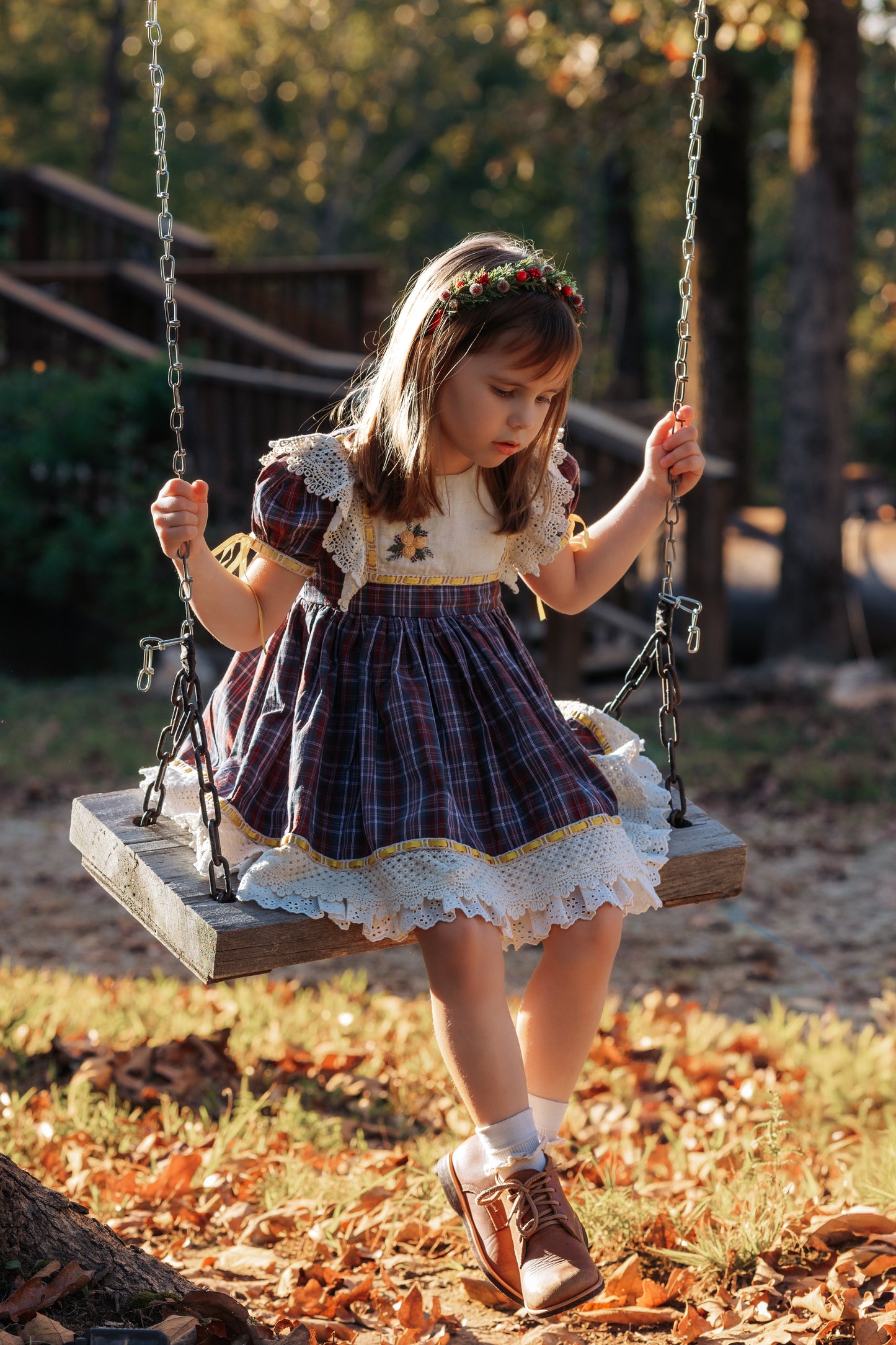 Juletide Vintage Citrus Dress and Blooms - PREORDER