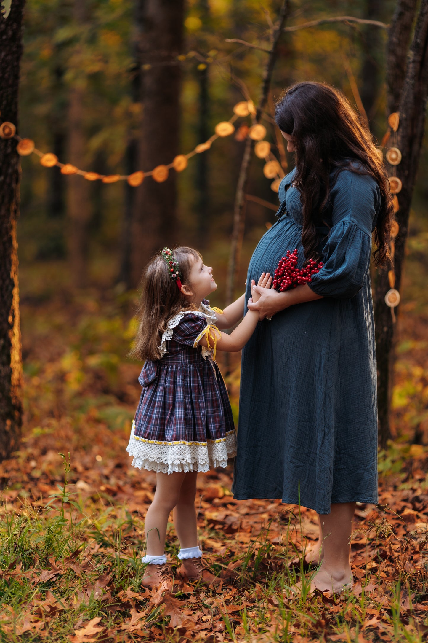 Juletide Vintage Citrus Dress and Blooms - PREORDER